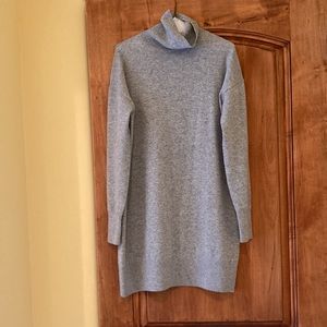 Everlane Cashmere Mini Dress, size S, light heather gray